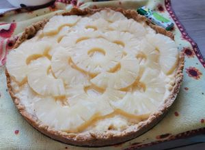Una foto de Tarta de fruta en base de avena