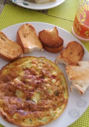 Una foto de Tortilla con calabacín