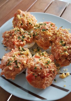 Una foto de Huevos rellenos