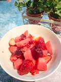 Watermelon Strawberry Beetroot Salad