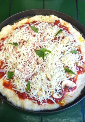 Una foto de Pizza