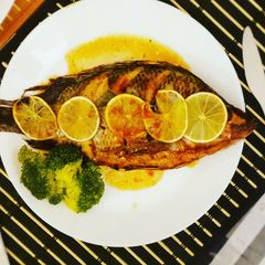 A picture of Baked fish whole / Tilapia.