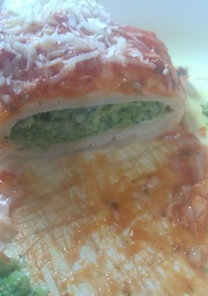 Una foto de Canelones de brócoli