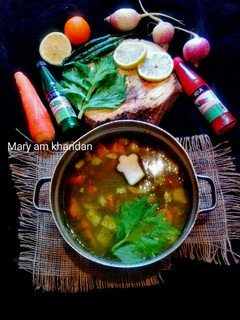 عکسی از دستور سوپ شلغم(چالش ریشه های زمستونی)