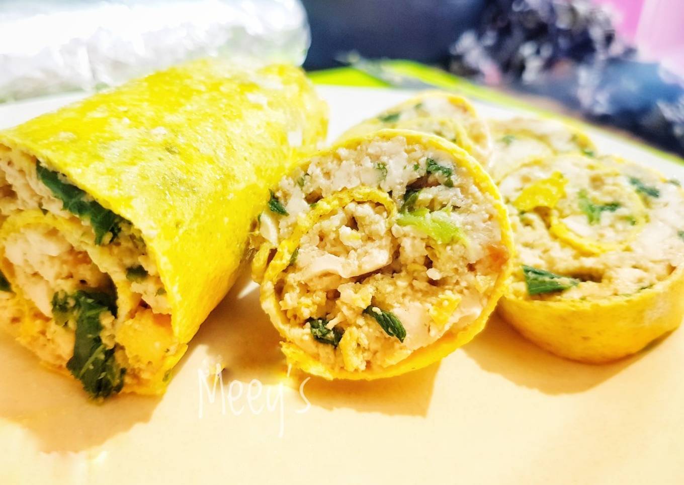 Rolade batayam (bayam tahu ayam)