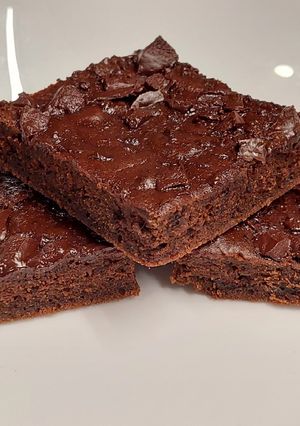 Una foto de Brownie de banana y chocolate