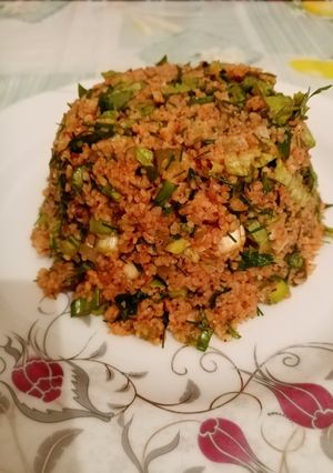 O poză a rețetei Kısır_salată din _ bulgurul fin_rețetă turcească.