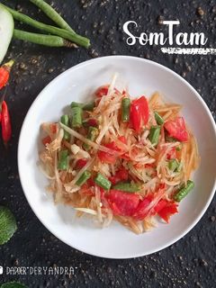 Foto resep Som Tam (Papaya Salad Thailand)