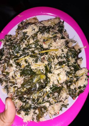 Foto resep Urab daun pepaya dan daun singkong