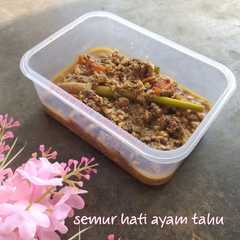 A picture of Mpasi 10m+ semur hati ayam tahu.