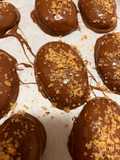 Melomakarona with Chocolate Coating