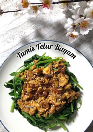 Foto resep Tumis Telur Bayam