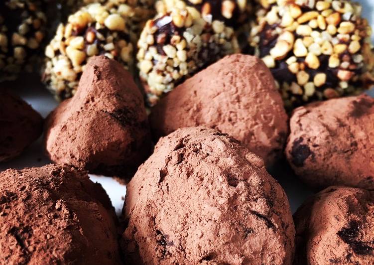 Recette: Truffes chocolat noir