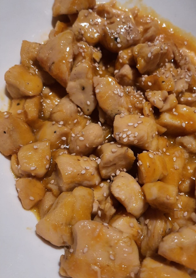 Una foto de Pollo a la mandarina