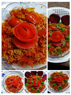 वेजिटेबल टमाटर पुलाव (vegetable tamatar pulao recipe in Hindi) रेसिपी मुख्य फोटो