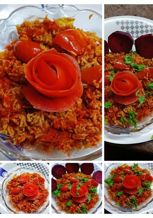 वेजिटेबल टमाटर पुलाव (vegetable tamatar pulao recipe in Hindi) रेसिपी मुख्य फोटो
