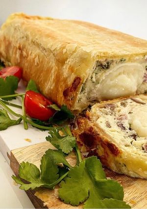 Une photo de Quiche cake croustillant