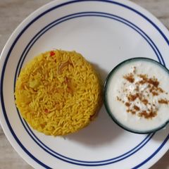 A picture of Pulav with leftover Rice.