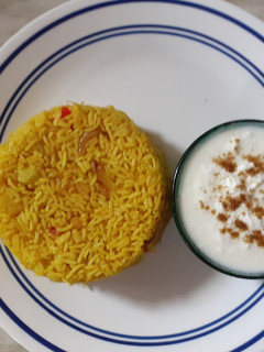 A picture of Pulav with leftover Rice.