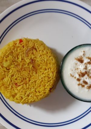 A picture of Pulav with leftover Rice.