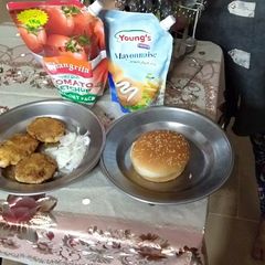 A picture of Chicken shami kbab.