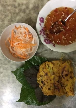 Hình của món Bánh xèo chay.