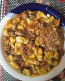 Ñoquis de papas, con tuco