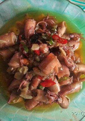Foto resep Tumis Cumi Asin pedas