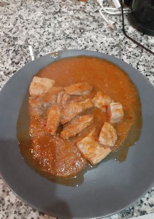 Una foto de Solomillo de cerdo en salsa