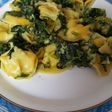 Tortelloni de queso con espinacas