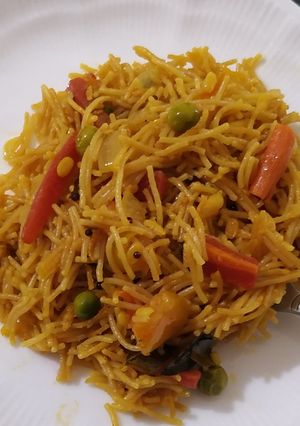 A picture of Vermicelli upma.