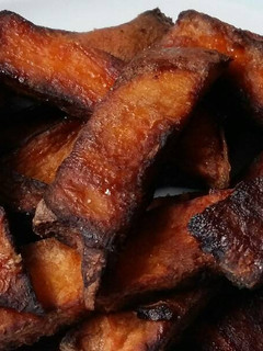 A picture of Vickys Chunky Sweet Potato Chips / Fries, GF DF EF SF NF.