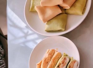 Hình của món Bánh crepe sầu riêng.