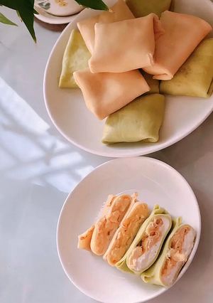 Hình của món Bánh crepe sầu riêng.