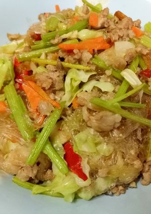 螞蟻上樹 (炒冬粉) 的食譜成品照片