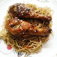 A picture of Honey garlic chicken.