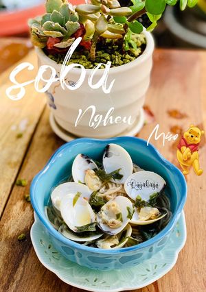 Hình của món Mì soba nghêu miso.