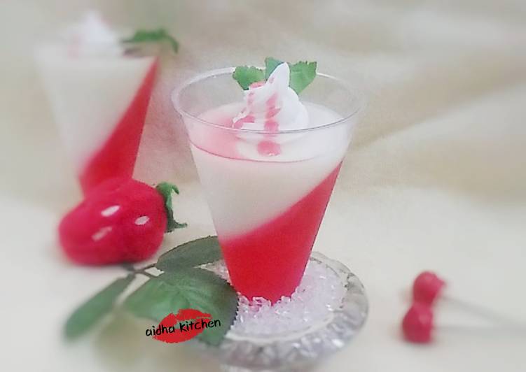 Puding Strawberry Vanilla