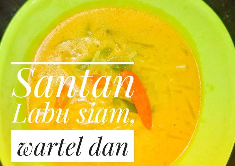 Resep Santan labu siam, wartel dan buncis yang simpel