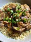 Pork & Eggplant Capellini (Angel Hair Pasta)