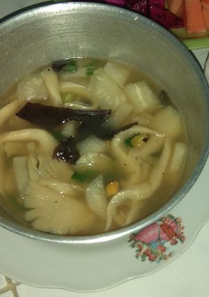 Foto resep Sup jamur dan lobak putih