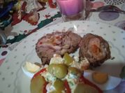 Una foto de morrones rellenos jamon
