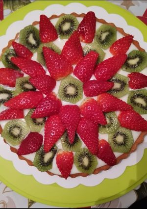 Une photo de Tarte fraises kiwis
