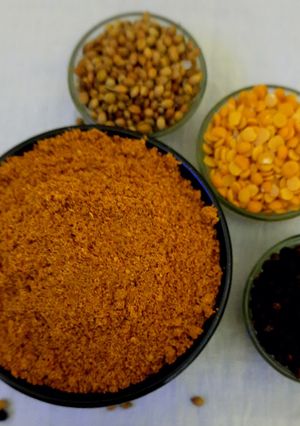 A picture of Sambar masala powder.