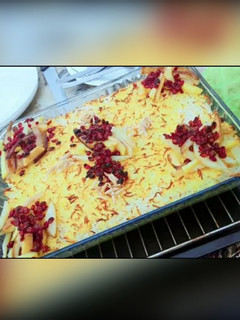 عکسی از دستور ته چین مرغ در فر