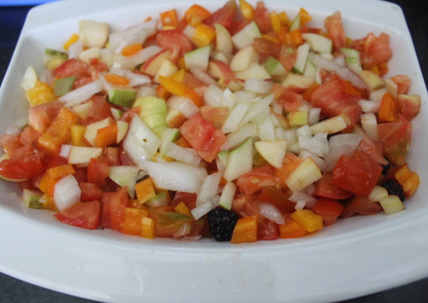 Pico de gallo con frutas