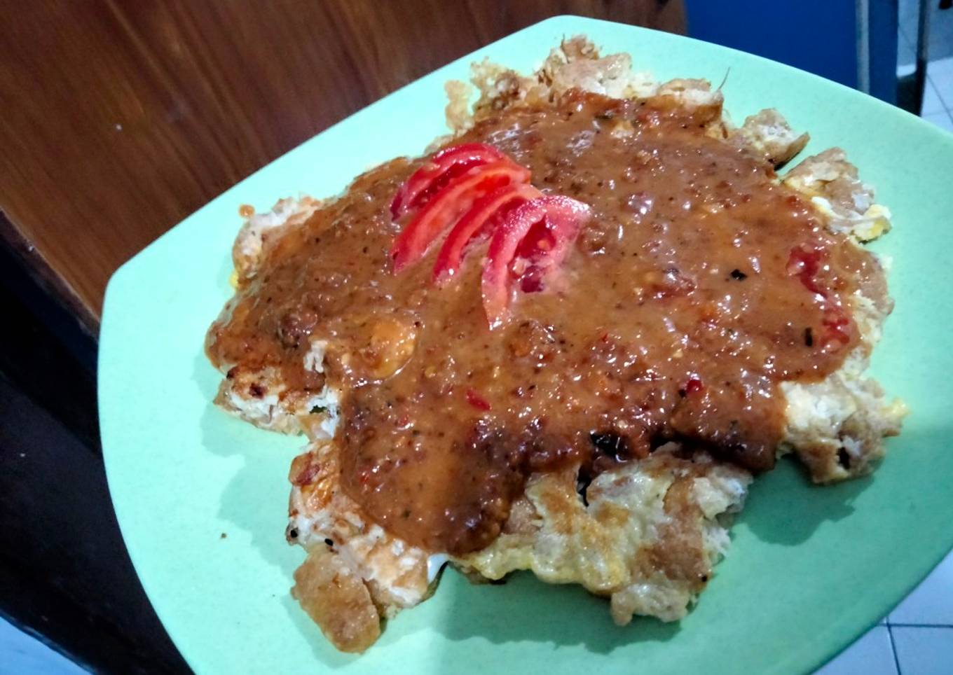 Tahu Telur Bumbu Kacang