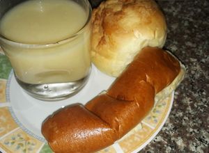 Una foto de Colada de avena y naranjilla