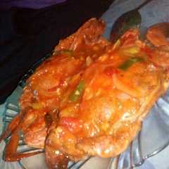 A picture of Kepiting saos padang.