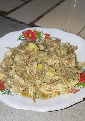 Foto resep Tumis jantung pisang teri